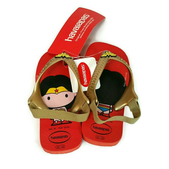 Havaianas Other - Havaianas Baby Herois STRAWBERRY Wonder Woman Flip